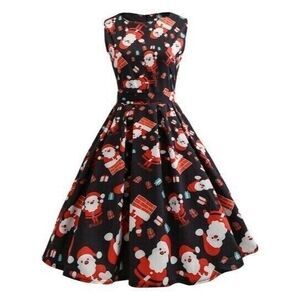 NWT‎ Sucrefas Womens Retro Belted A-Line Lightweight Dress Size Medium